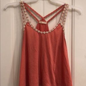 Pink blouse with daisy outline on top size medium